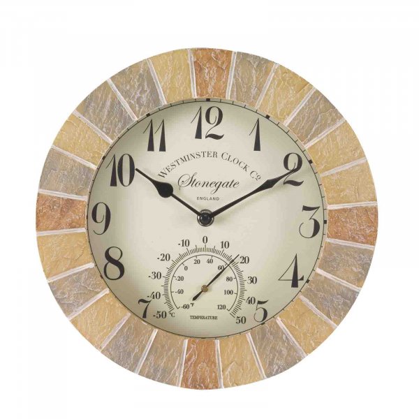 Stonegate Wall Clock & Thermometer