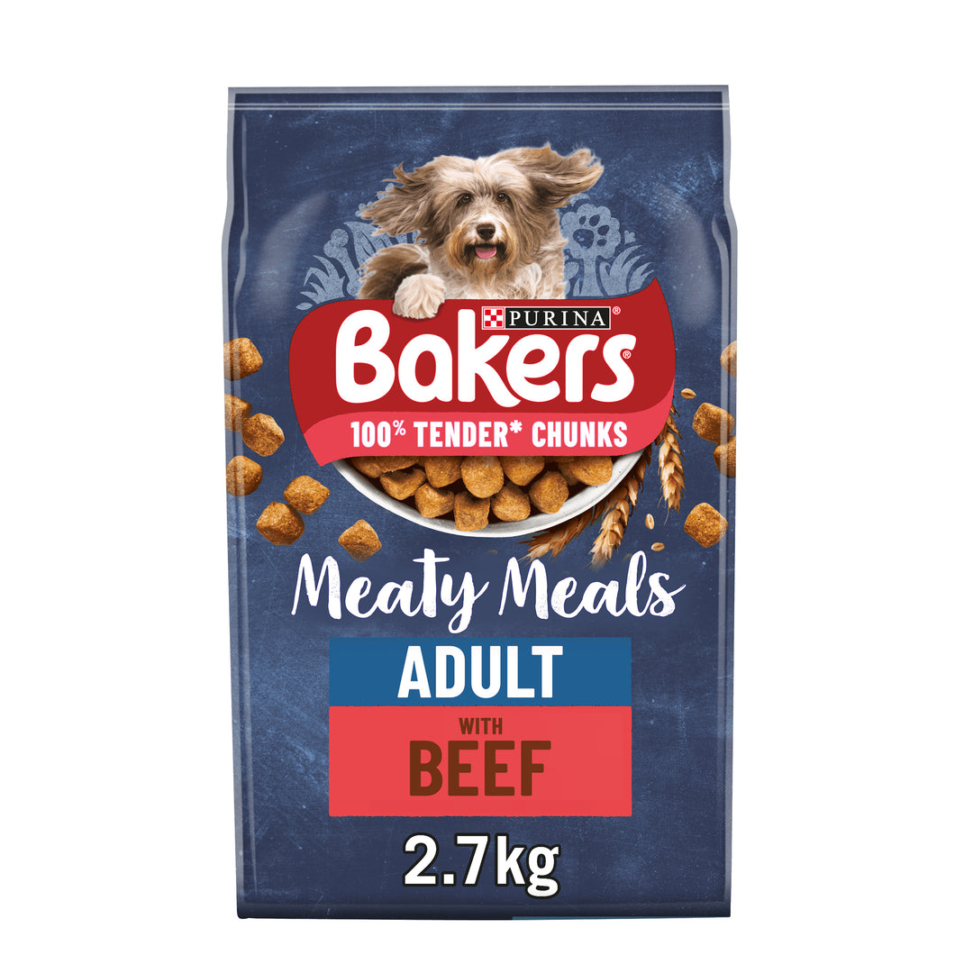 Bakers Meaty Meals Adult Dry Dog Food Beef