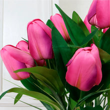 Load image into Gallery viewer, Tulip in Ribbed Vase Arrangement 🌷
