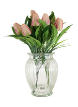 Load image into Gallery viewer, Tulip in Ribbed Vase Arrangement 🌷
